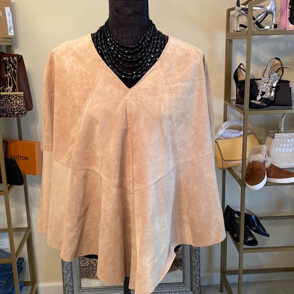 INC International Concepts Jackets & Blazers - INC Suede Cape/Poncho